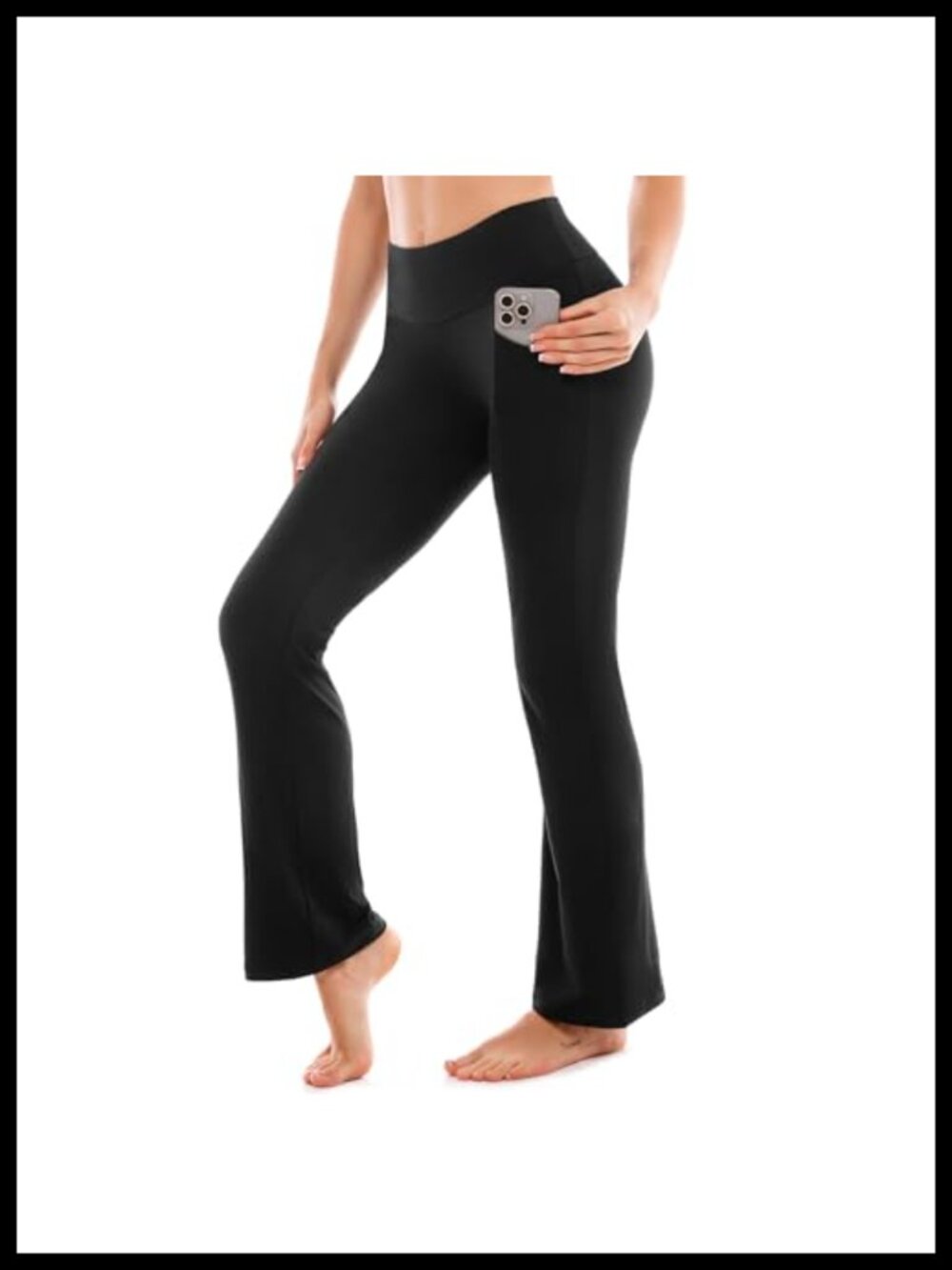 Flare Leggings for Women with Pockets High Waisted Yoga Pants